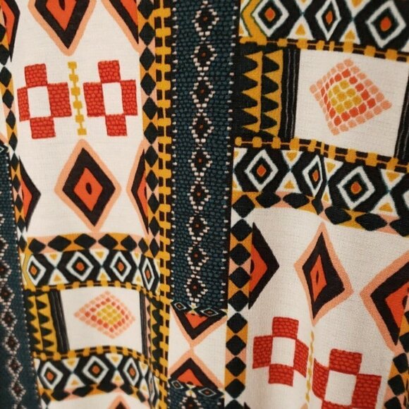 H&M Aztec Print Sleeveless Fit And Flare Dress - Picture 3 of 6